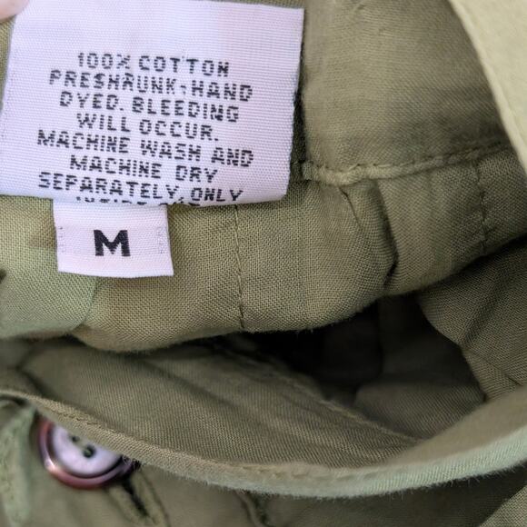 C.P. Shades Green Cotton Maxi Skirt Button Front Boho Lagenlook Medium - Picture 5 of 6